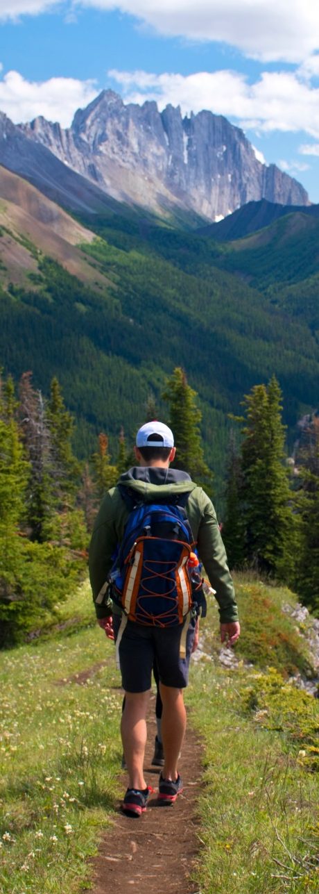 Man climbing in nature